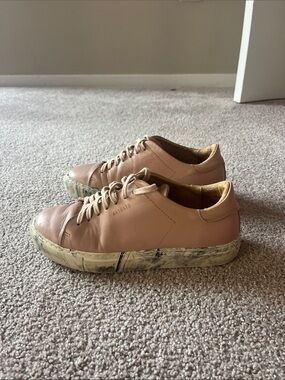 Axel Arigato Pink Leather Low-Top Sneakers